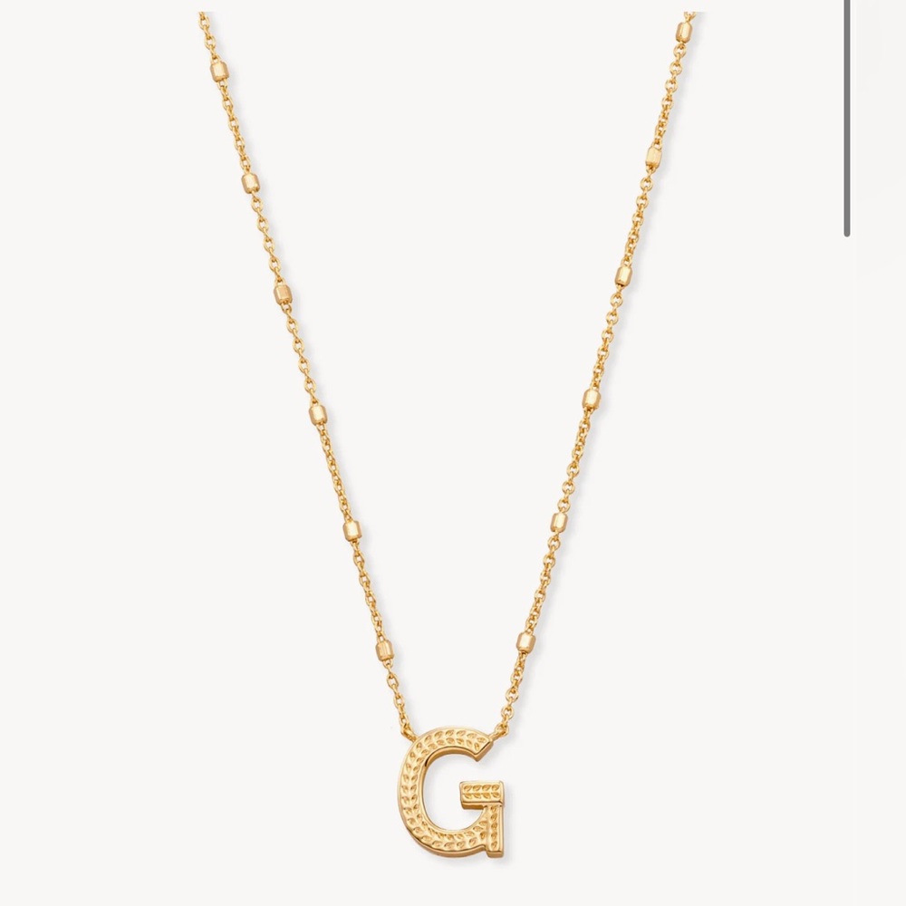 Gold Kendra Scott Initial G necklace